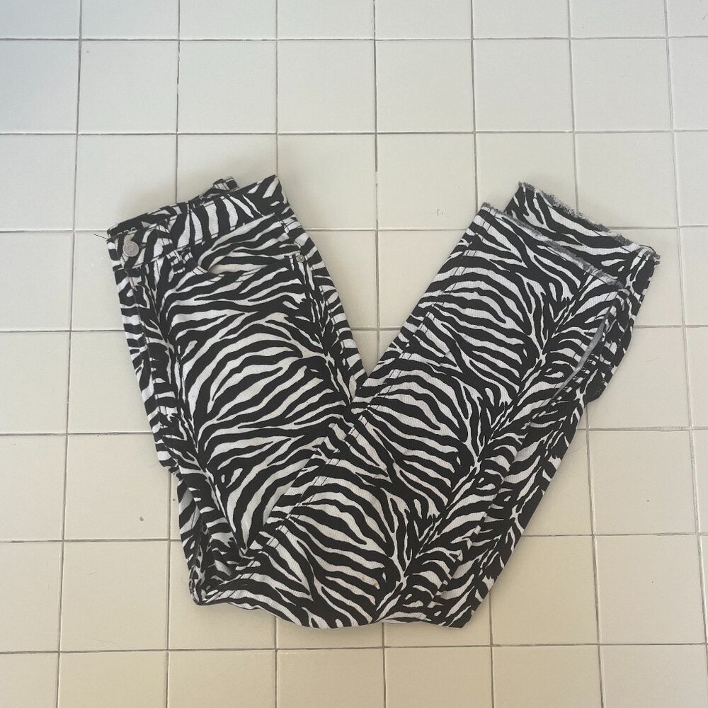 BDG Zebra Print Straight Leg Jeans